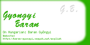 gyongyi baran business card